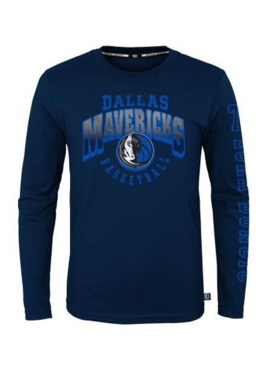 Tricou barbati, Outerstuff, grafic, maneca lunga, Dallas Mavericks, albastru