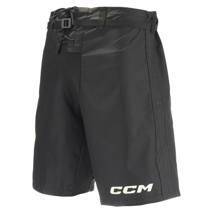 CCM, Nylon jégkorong védőnadrág PRO 400D, állítható +1 hosszabbítással, kopásálló, PP25, Fekete, SR XL