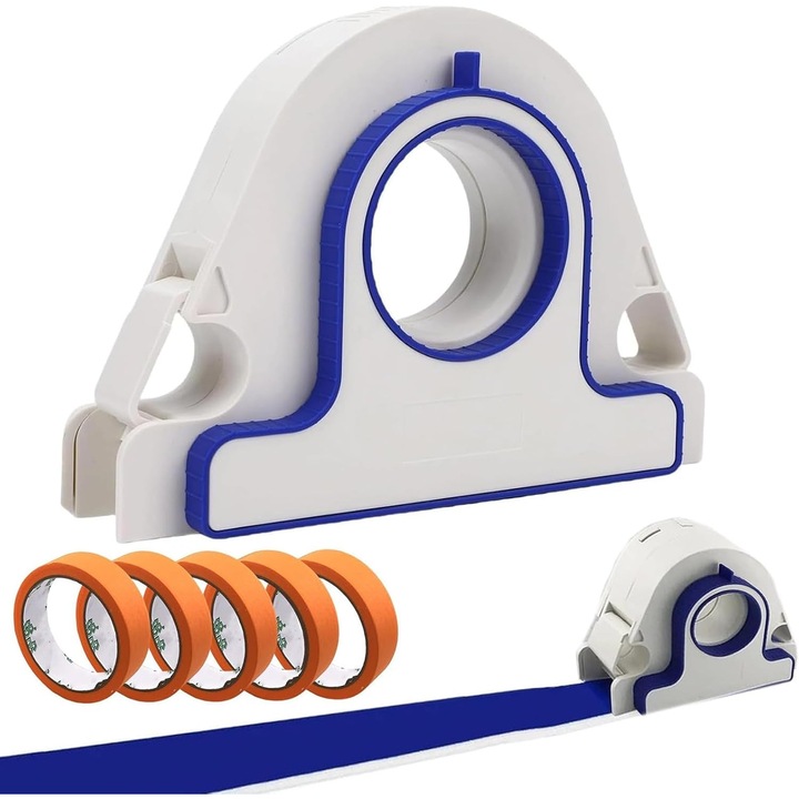 Aplicator banda adeziva, set cu 5 benzi, precizie 1mm, alb