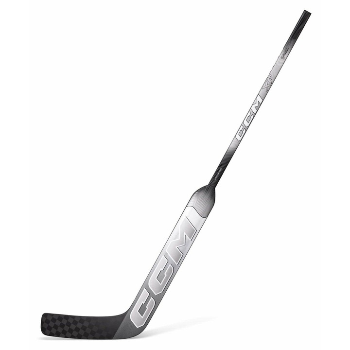 CCM Tacks XF INT jégkorongütő, könnyű kompozit, kiegyensúlyozott, fokozott kapus irányítás, balos, fehér/szürke, 23"