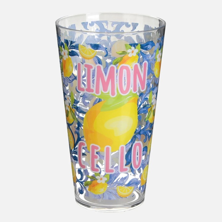 Műanyag pohár citrom mintával 600ml