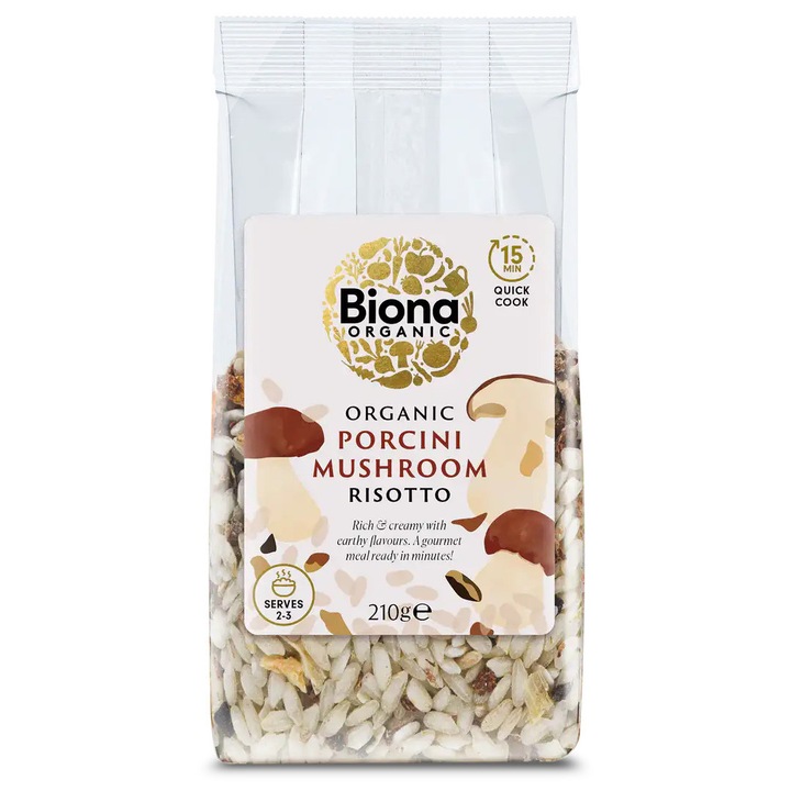 Risotto cu hribi bio 210g Biona