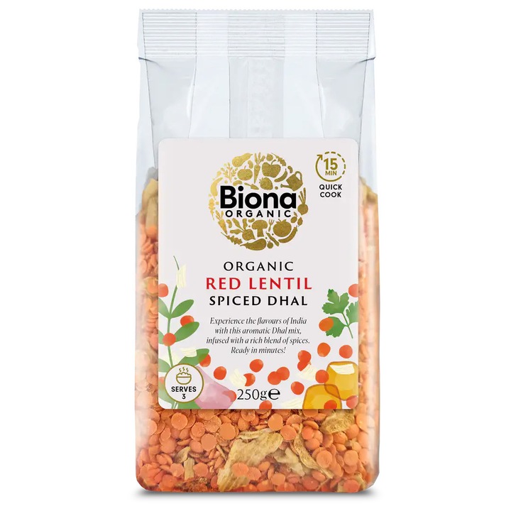 Dhal cu linte rosie si condimente bio 250g Biona