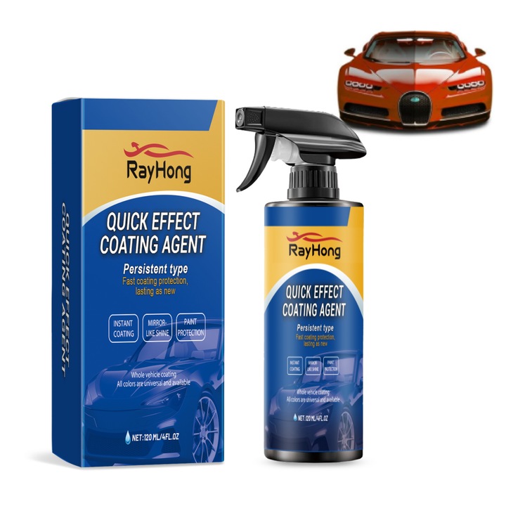 Agent de acoperire pentru lustruirea vopselei auto, spray de acoperire auto, potrivit pentru panouri de sticla auto, oglinzi retrovizoare, caroserie, acoperire multifunctionala pentru detalii exterioare 120 ml