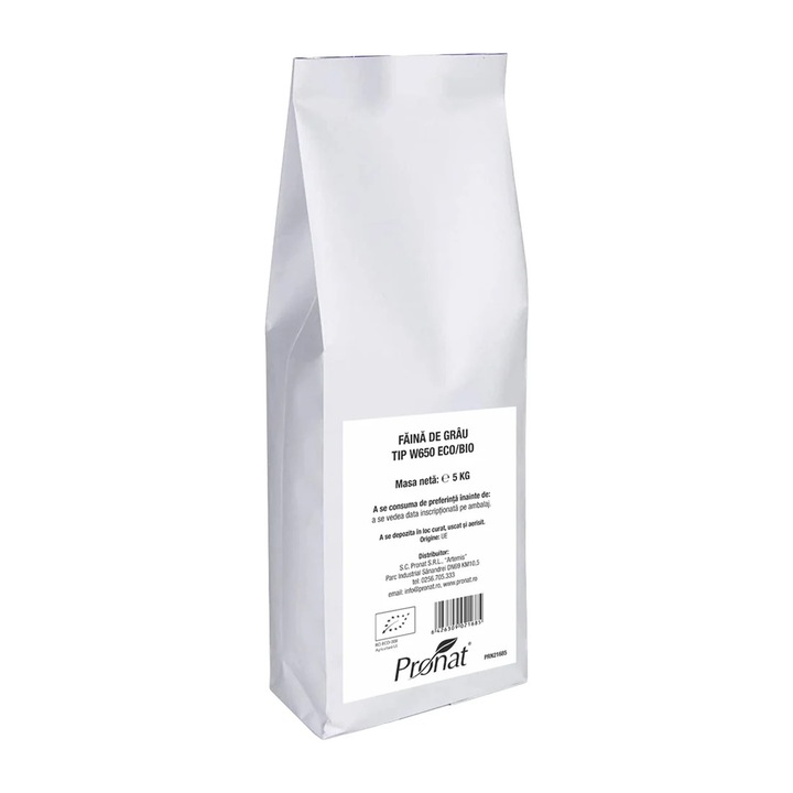Faina de grau bio tip W650, 5 kg, Pronat