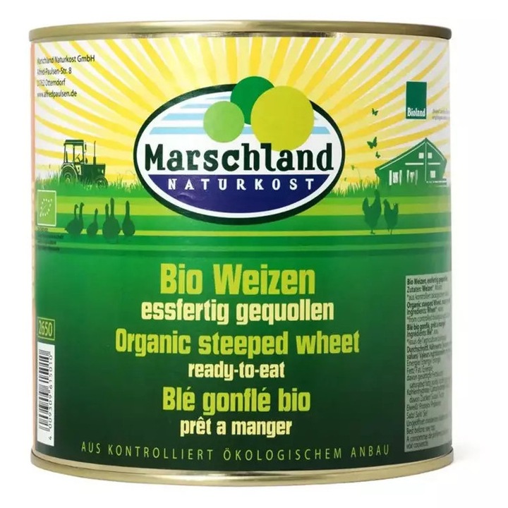 Био хидратиран грах, готов за консумация, 2650ml, Marschland Naturkost