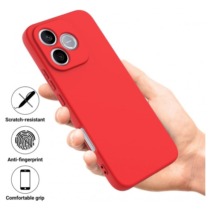 Husa Upzz® SoftFlex Compatibila Cu Honor 600 LITE, Silicon Soft, Protectie La Camera, Alcantara La Interior, Rosu