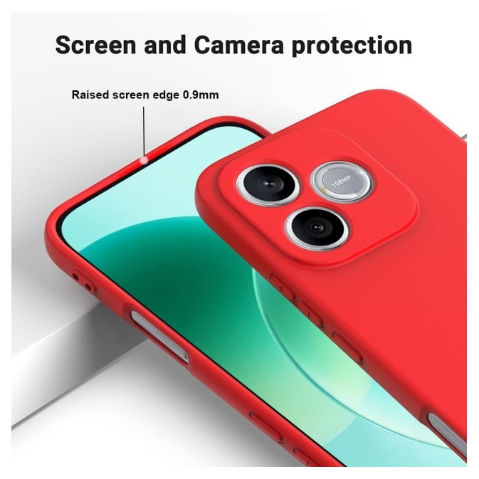 Husa Upzz® SoftFlex Compatibila Cu Honor 600 LITE, Silicon Soft, Protectie La Camera, Alcantara La Interior, Rosu