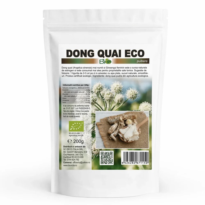 Pulbere Dong Quai Bio 200 grame Deco Italia