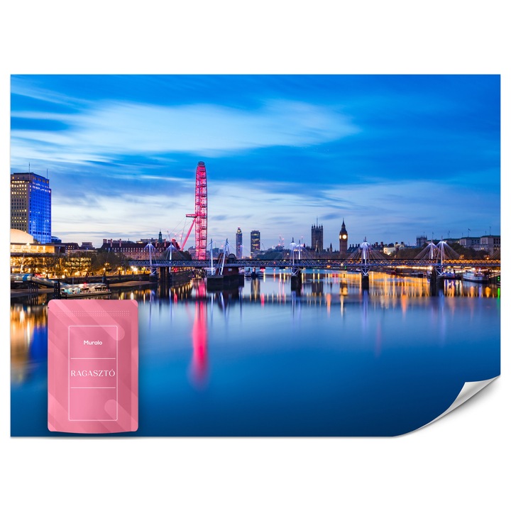 Fotótapéta Muralo Londoni Panoráma Nagyvárosi 500x350 Táj Modern Hálószobába