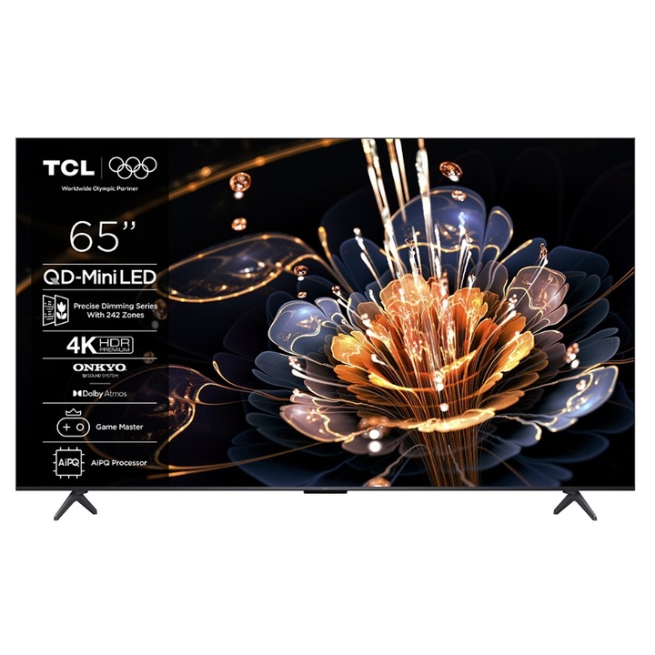 Televizor Mini LED TCL 165 cm 65" 65C69KS, Ultra HD 4K, Smart TV, WiFi, CI+