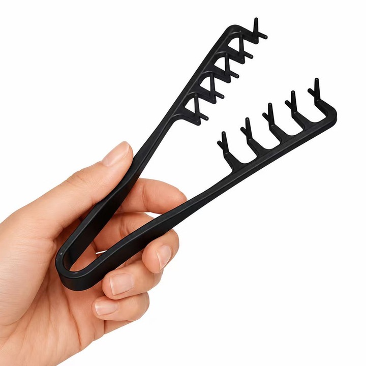 Pieptene pentru Texturarea Parului, Negru, Instrument Styling pentru Volum si Coafare, Pieptene Profesional pentru Frizerie, Barber Shop, Aranjare Par Barbati si Femei