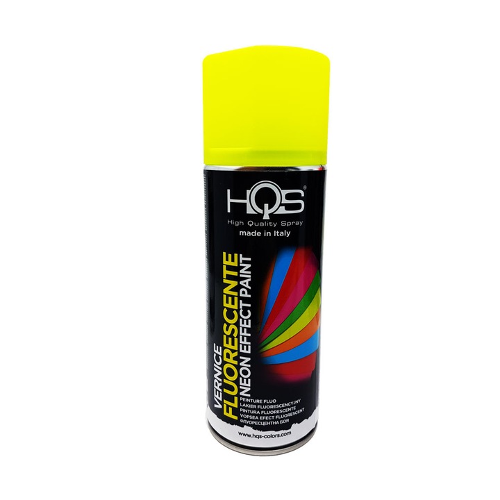 HQS fluoreszkáló sárga spray festék, 400 ml
