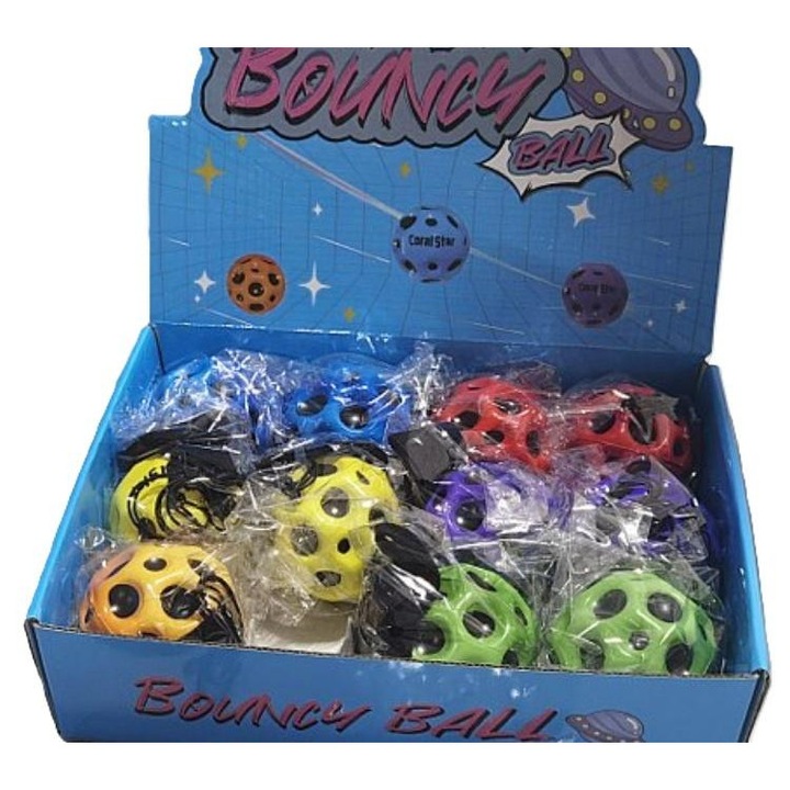 ADAR Bouncy Ball agilitási labda, gumiszalaggal, tépőzáras pánttal, többszínű