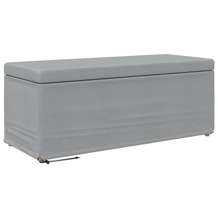 Taburet vidaXL, Gri deschis 101 x 41 x 40 cm Stofa si lemn prelucrat