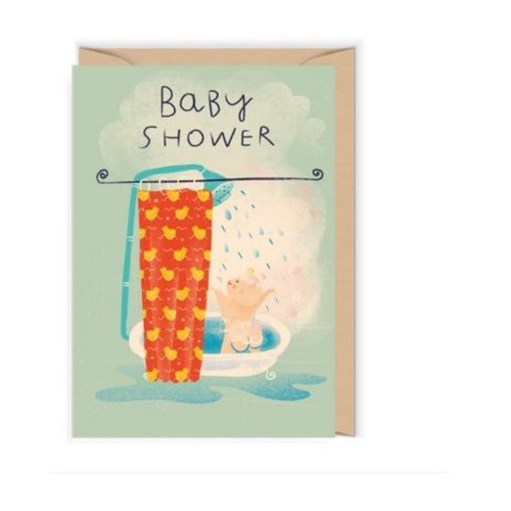 Felicitare Cudowianki Baby shower multicolor 12x17cm
