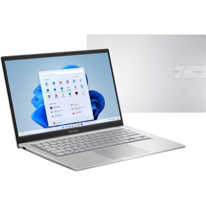 Laptop ASUS Vivobook 14 X1404VA-EB1575W Intel Core 3 100U 14inch 16GB 512GB Windows 11 Home Argintiu