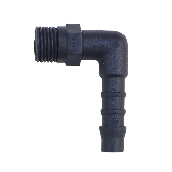 Cot coltar pompa de vid ZAGRODA TW.6/R1/8, cu filet R1/8, pentru furtun 6 mm, 90°, negru