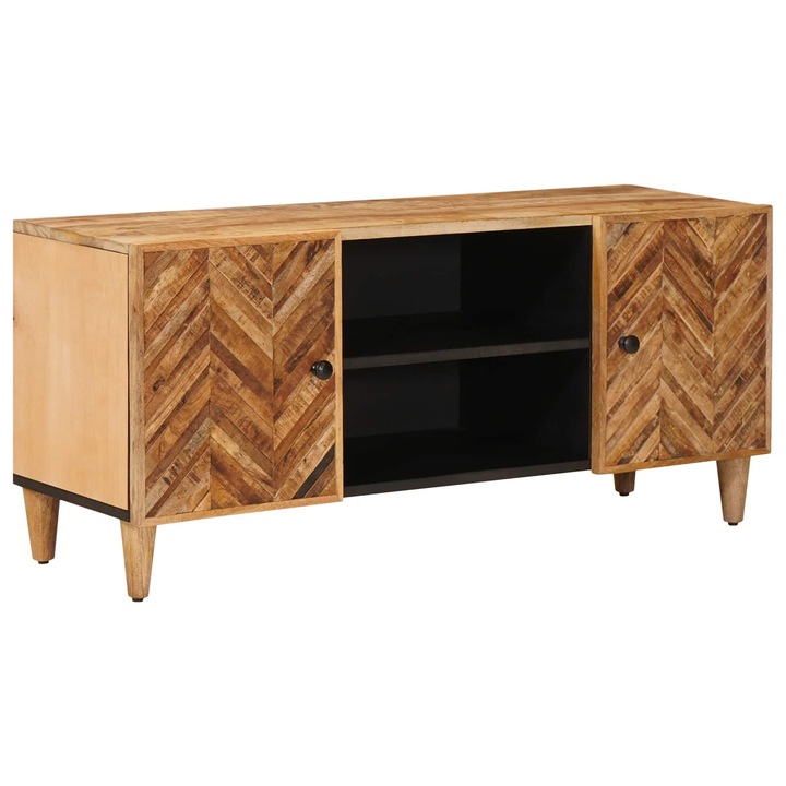 vidaXL Tároló szekrények Barna 105 x 33, 5 x 46 cm Tömör Mangófát 4018916