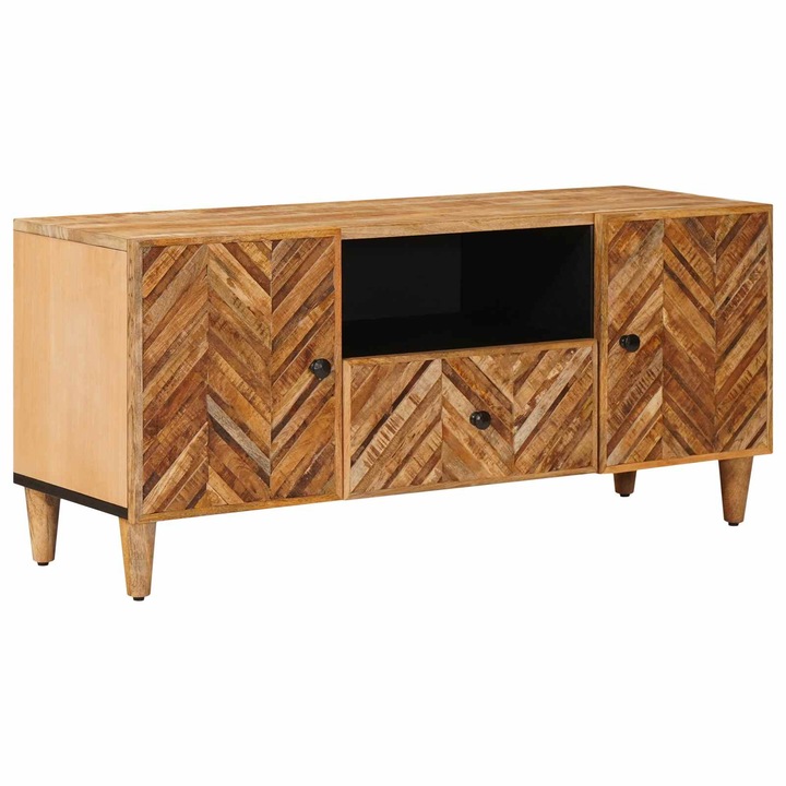 vidaXL Tároló szekrények Barna 105 x 33, 5 x 46 cm Tömör Mangófát 4018930
