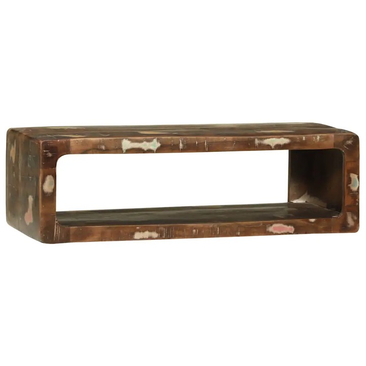vidaXL TV szekrény Sokszínű 80 x 30 x 25 cm Tömör újrahasznosított fa 4104536