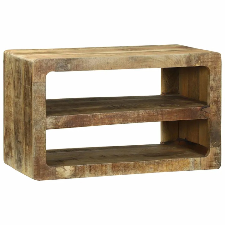 vidaXL TV szekrény polcokkal Barna 60 x 32 x 36 cm Tömör mangófa 4104541