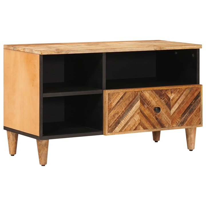 vidaXL Tároló szekrények Barna 80 x 33, 5 x 46 cm Tömör Mangófát 4018933
