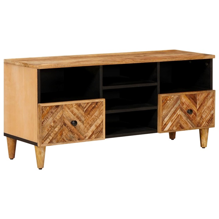 vidaXL Tároló szekrények Barna 100 x 33, 5 x 46 cm Tömör Mangófát 4018934