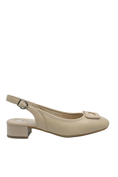 Pantofi slingback comozi Rieker bej din piele naturala RIK43456-62, Bej