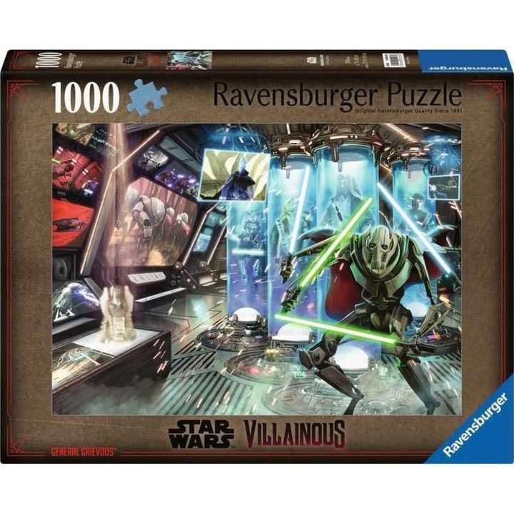Puzzle Ravensburger din 1000 piese - Razboiul Star Wars: General Grievous