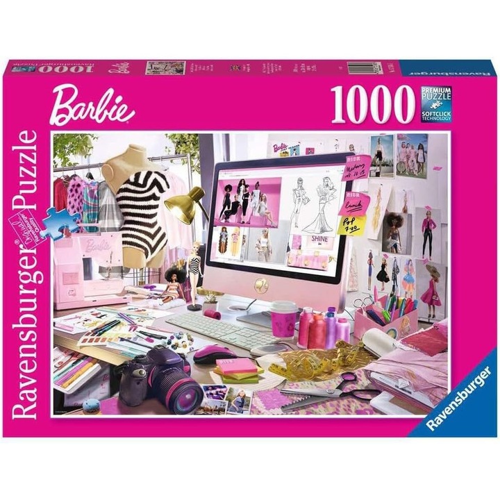 Puzzle Ravensburger din 1000 de piese - Barbie Fashion Icon