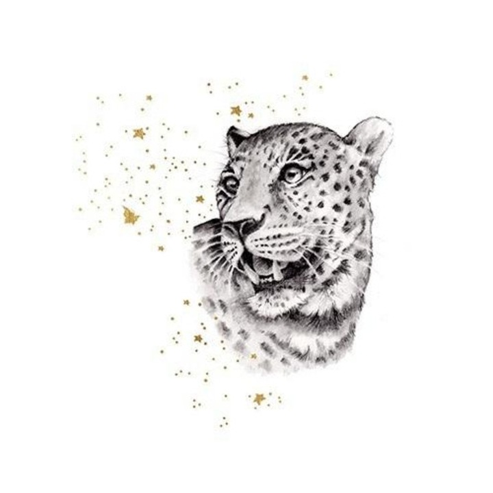 Felicitare Clear Creations CL3819_BL, cu folie aurie, cu plic inclus, multicolor, 156 x 160 mm