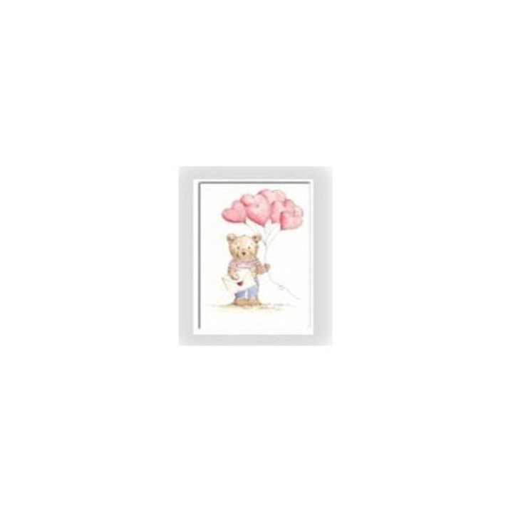 Felicitare Henry Mis cu baloane aurie B6 multicolor 12.7x18.2cm set
