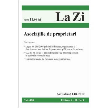 Asociatiile de proprietari. Cod 468. Actualizat la 1.04.2012 Asociatiile de proprietari. Cod 468. Actualizat la 1.04.2012