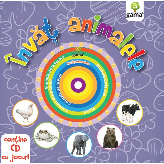 Invat animalele - Carti educative cu CD.2016