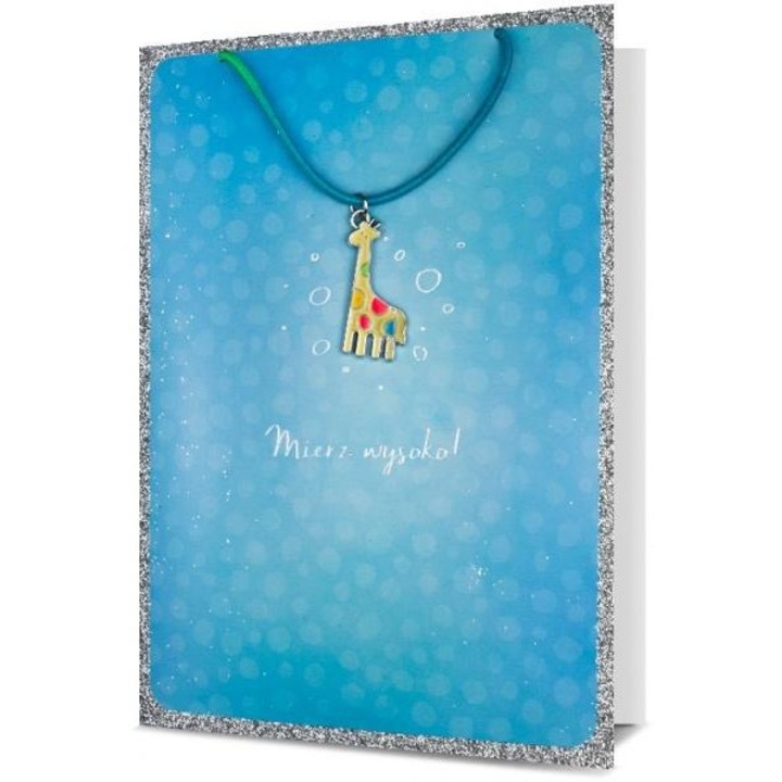 Felicitare/karnet Pan Dragon Fashion-08, eleganta, cu plic, cu sclipici, Multicolor, 1 buc