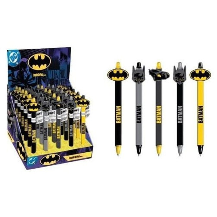 Pyramid International Batman Icons gél toll készlet, törölhető tintával, kiállító display-ben, DC licencelt, Többszínű, 30 db