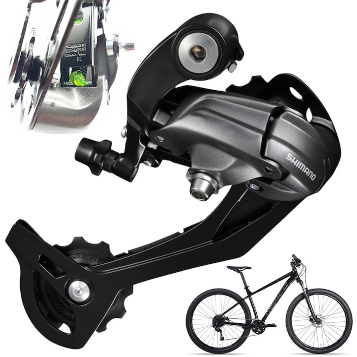 Schimbator spate bicicleta, Juksun, 34 dinti, 45T, negru, 11 viteze, aluminiu