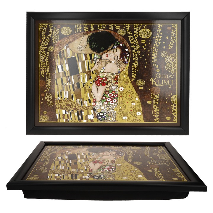 Стойка за лаптоп Carmani Густав Климт, модел Целувката, за скут, 40x30см