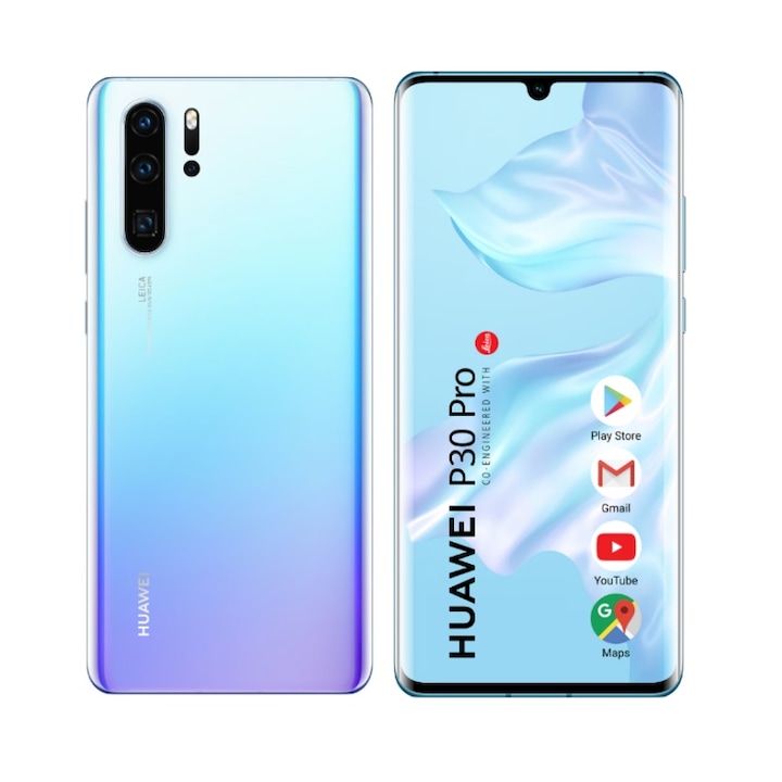 HUAWEI TECHNOLOGIES P30 Pro mobiltelefon, Dual SIM, 256GB, 8GB RAM, 4G, Crystal