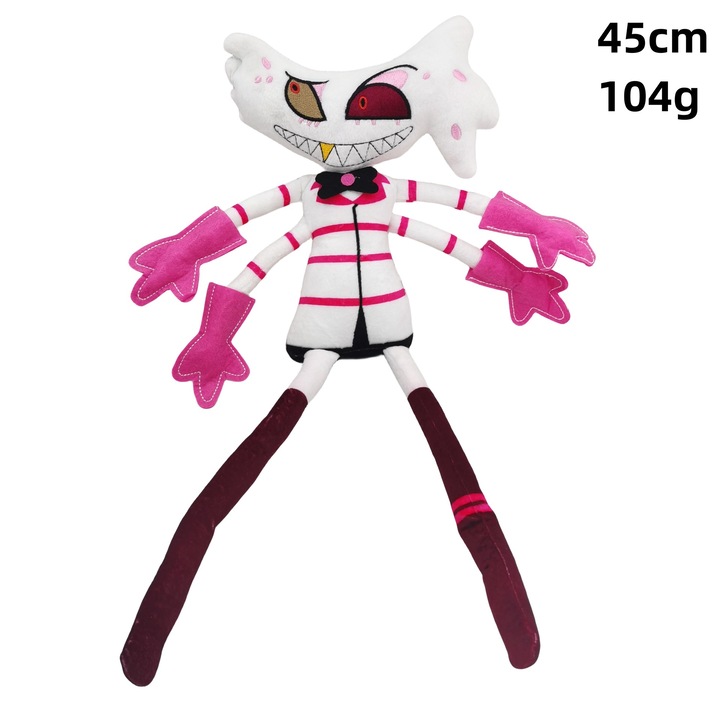 Jucarie de plus Hazbin Hotel Hell Inn Clown, moale si confortabila, ideala pentru bebelusi, Multicolor, 45 cm