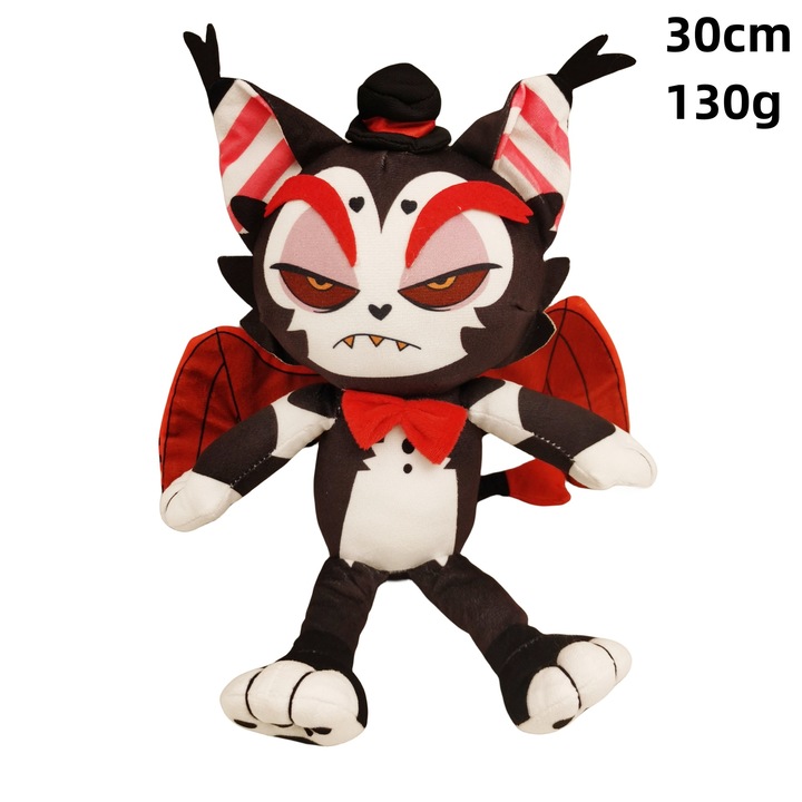 Plus, jucarie de plus Hazbin Hotel Evil Boss A10, moale pentru bebelusi, 30 cm, Multicolor