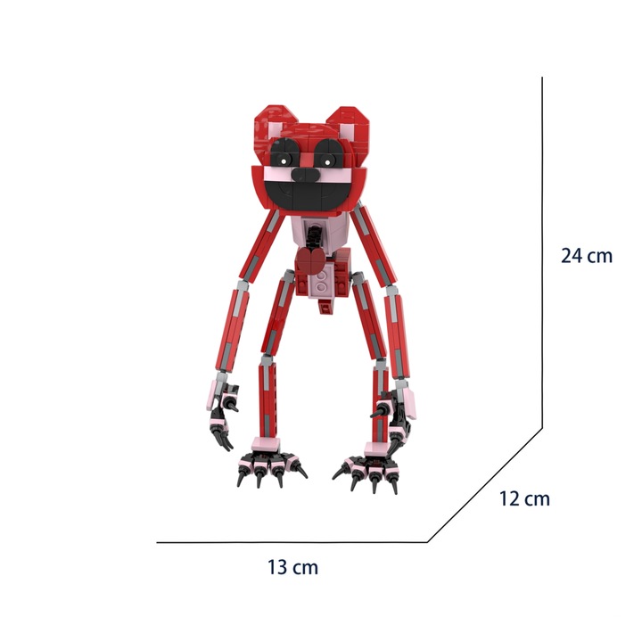 Poppy Playtime építőkészlet, színes figurák, 34 darab