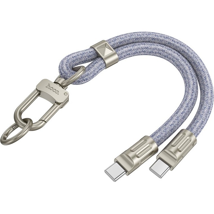Cablu incarcare Hoco USB-C USB-C albastru 22cm 60W 3A