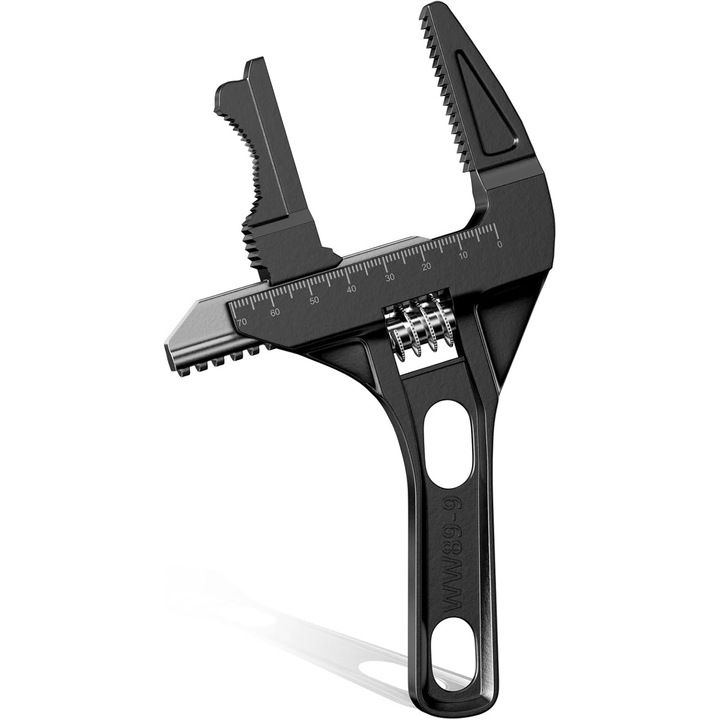 Cheie reglabila, cheie cu falca latime 6-68 mm si cleste multifunctional 2 in 1, cheie reglabila, pentru chiuveta, clema de teava, pentru baie si bucatarie