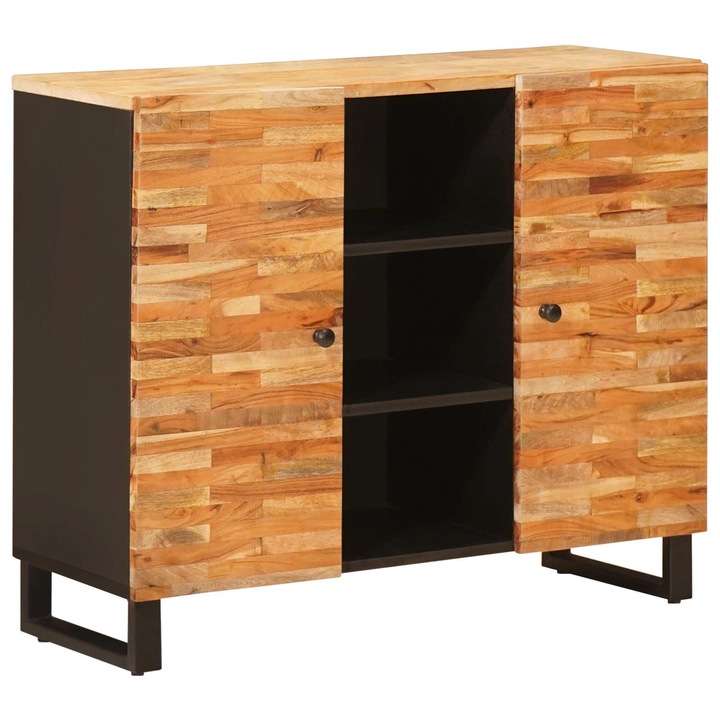 Dulap lateral cu usa Maro 90 x 33 x 75 cm vidaXL, Lemn de mango solid