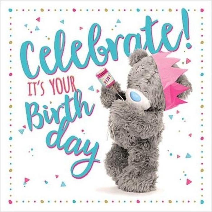Carte de felicitare Carte Blanche Greetings Celebrate, 3D holografica, pentru zi de nastere, multicolor, 1 buc