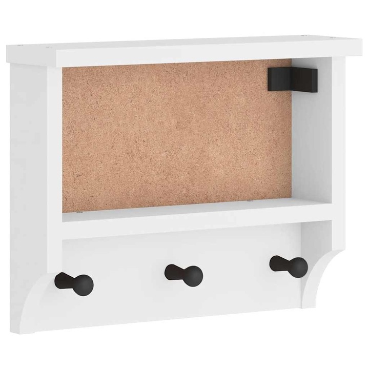 Suport pentru haine "SANDNES" alb 45x12x35 cm vidaXL, lemn masiv de pin