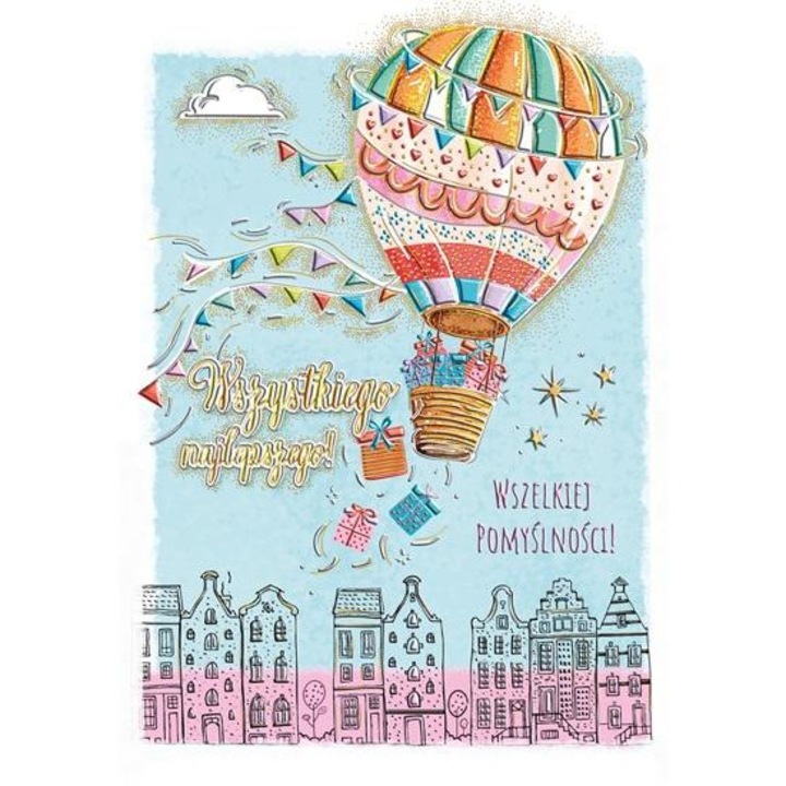 Felicitare aniversara Henry A5 multicolor folio 2026