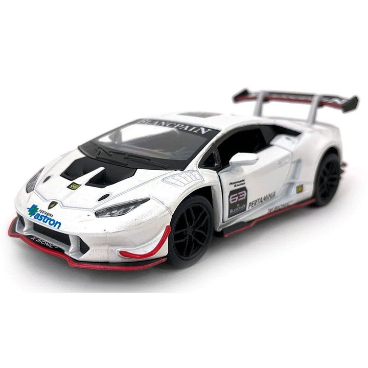 Kinsmart Lamborghini Huracan STO autómodell, fém, 1:36, méretek 162x77x72mm, 3 évesnél idősebb gyermekek számára